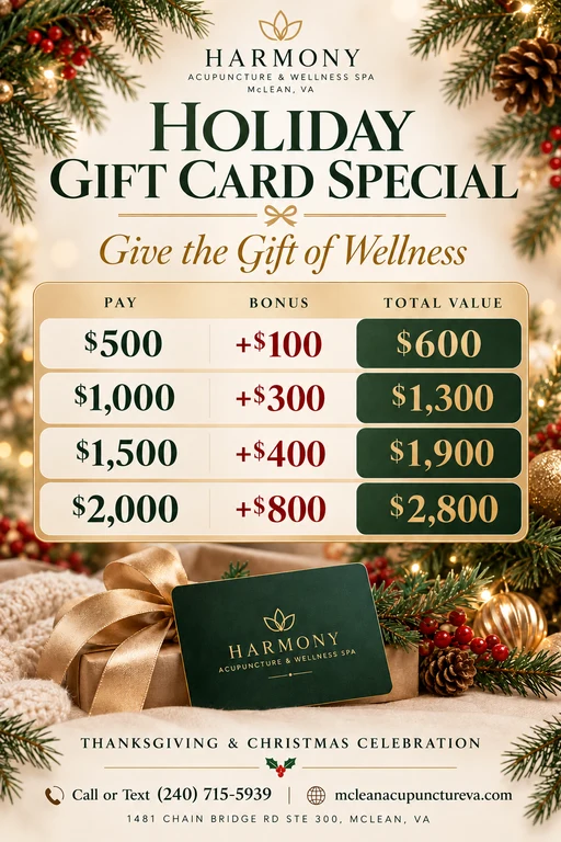 Harmony Holiday Gift Card Special poster